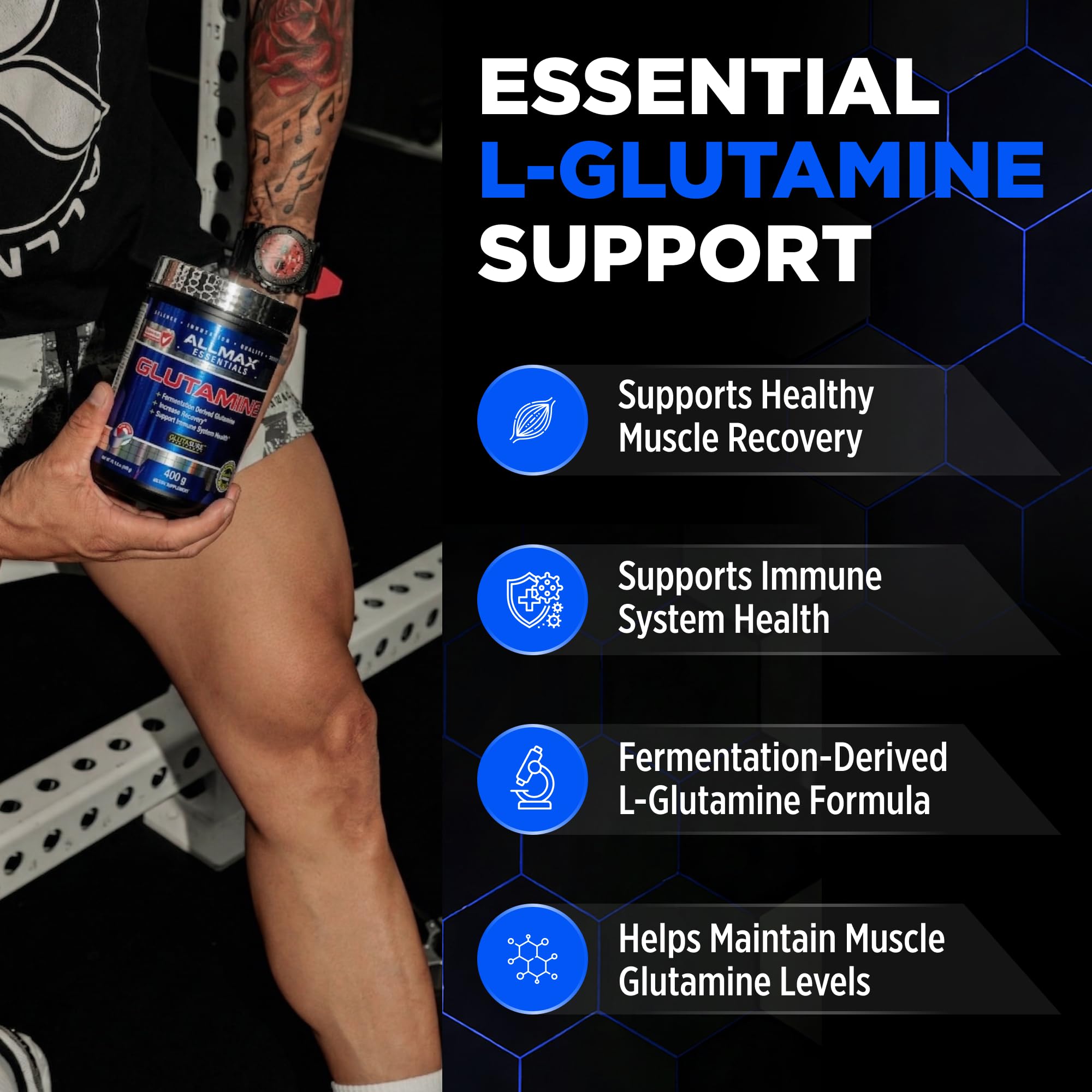 ALLMAX cucharita con medida de polvo, dosificación precisa y práctica