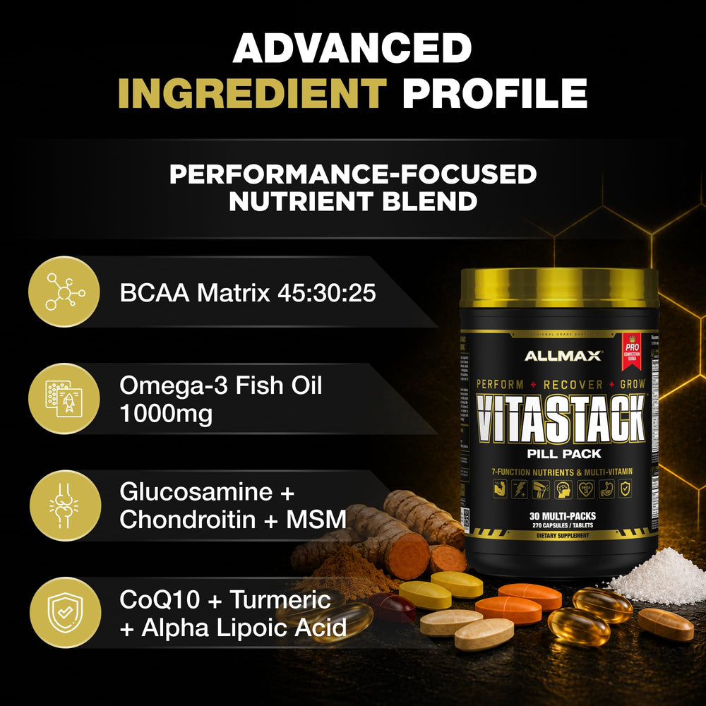 ALLMAX Vitastack textura de comprimidos para ver calidad y acabado