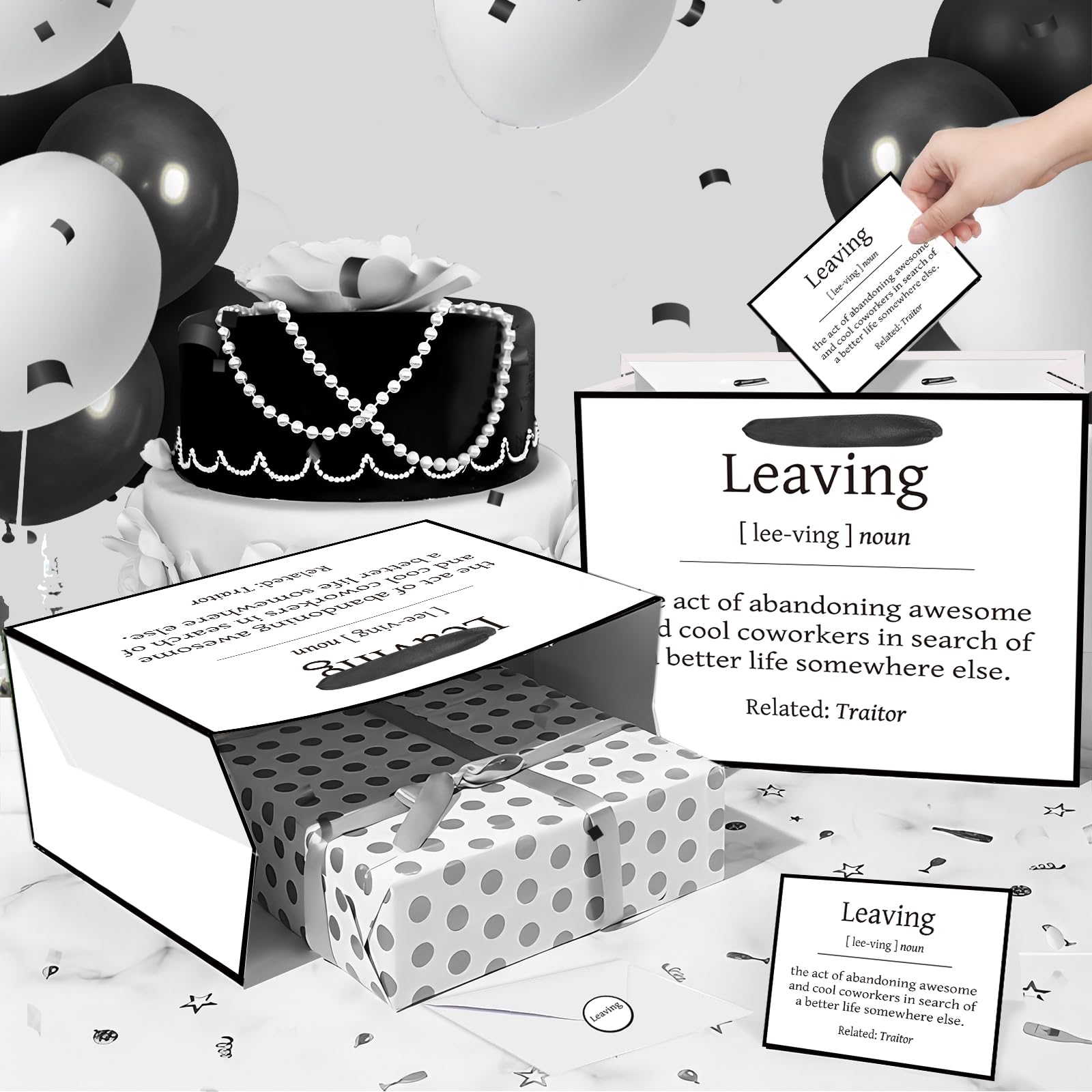 Allparty bolsa abierta con regalo dentro mostrando capacidad