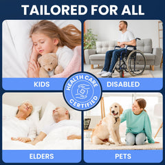 AllSett Health protector en cama durante uso, mantiene colchón seco y libre de olores