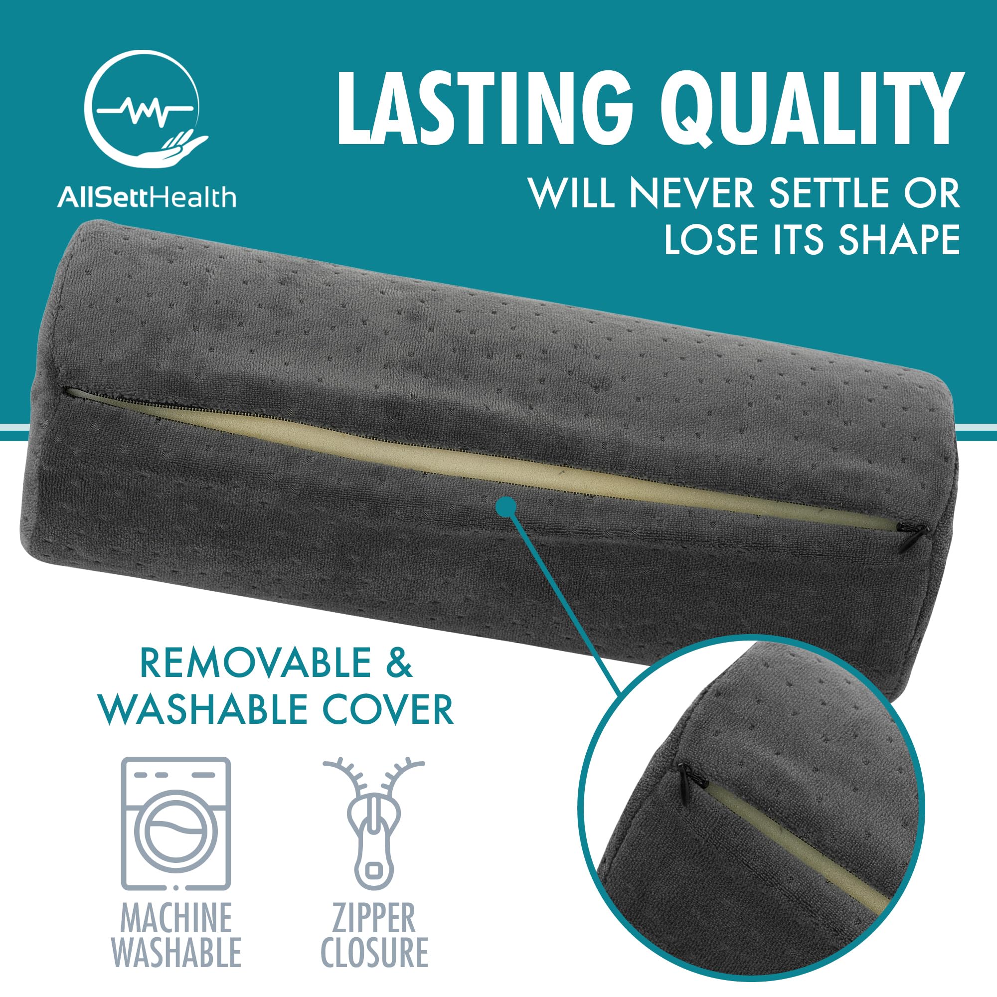 AllSett Health funda removible en gris fácil de lavar y mantener