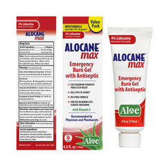 Alocane gel en la mano demostrando aplicación rápida y alivio local