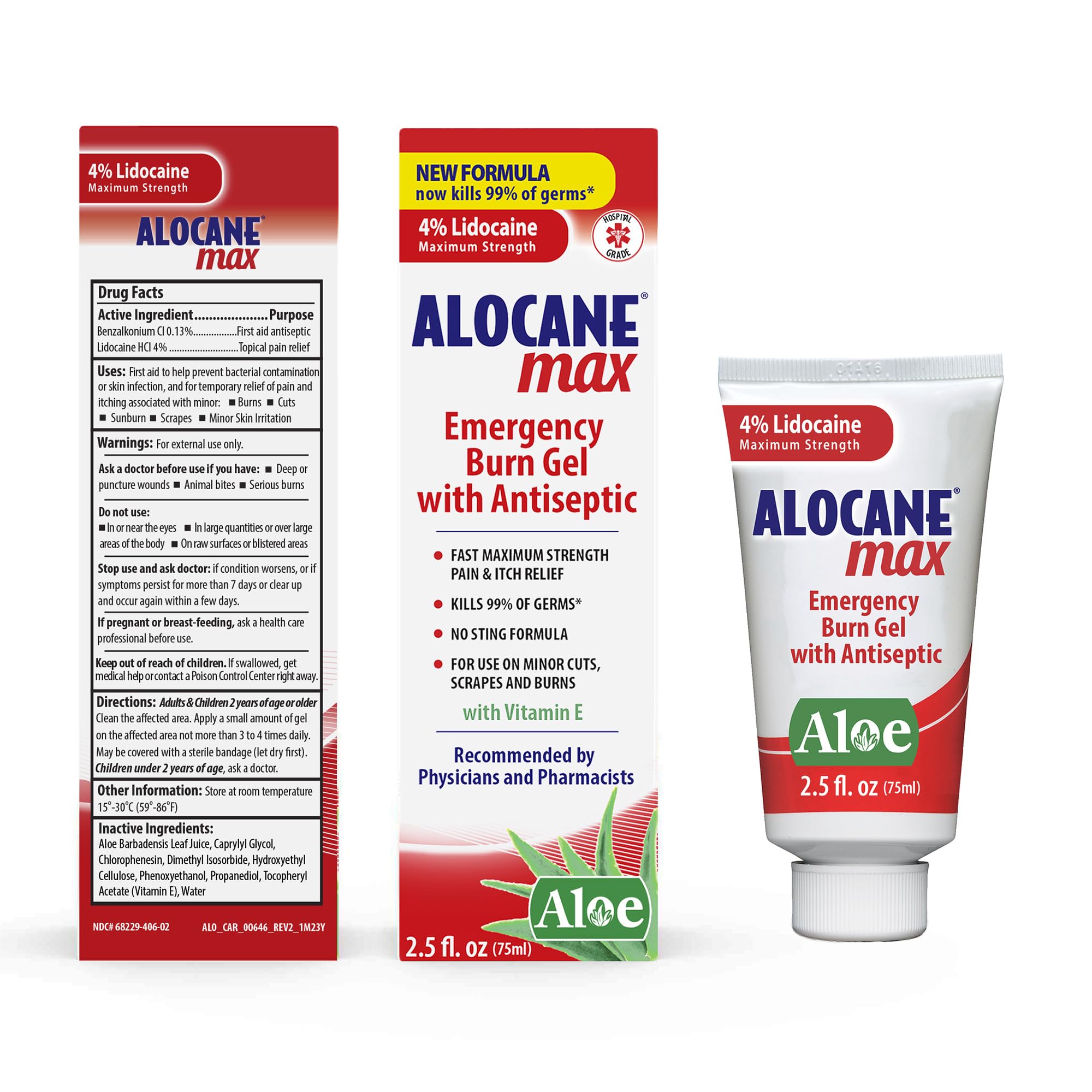 Alocane Max gel aplicado en la mano para alivio inmediato