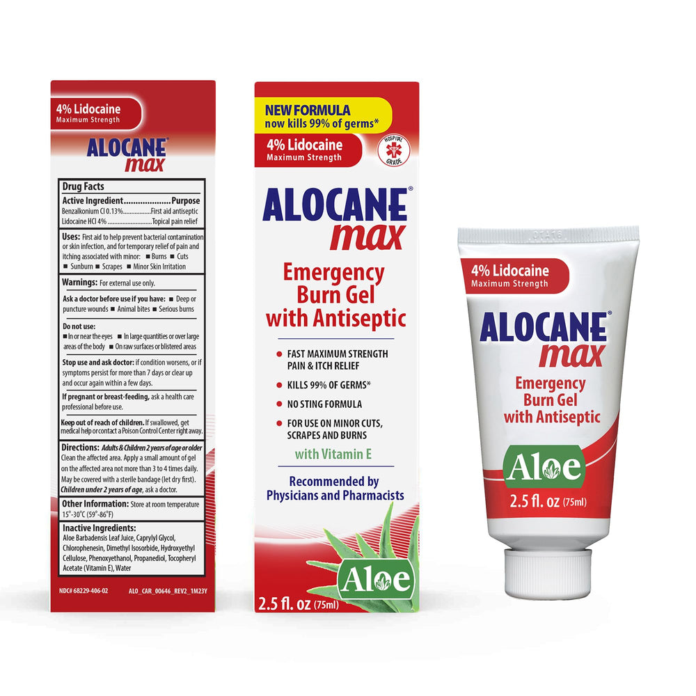 Alocane Max gel aplicado en la mano para alivio inmediato