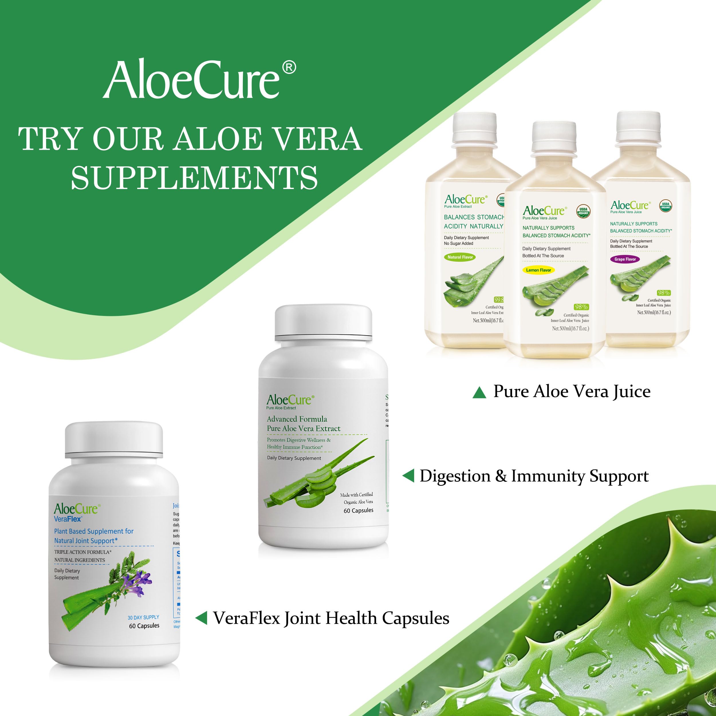 AloeCure producto en entorno natural destacando origen ecológico