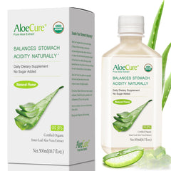 AloeCure botella frontal 500ml mostrando color natural y pureza