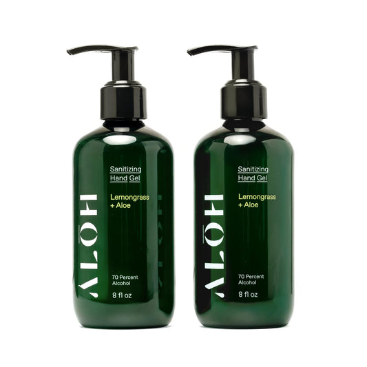 ALŌH gel desinfectante de manos con lemongrass y aloe, hidratante y refrescante.