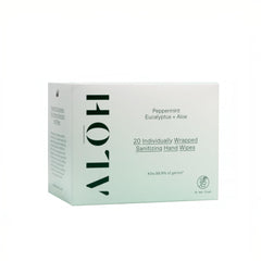 ALŌH empaque frontal individual mostrando portabilidad y protección