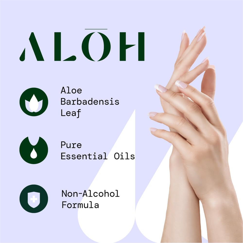 ALŌH toallita en uso sobre manos para higiene rápida y fresca