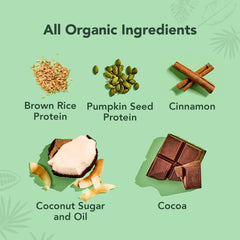 ALOHA batido de chocolate servido en vaso, energía vegetal inmediata