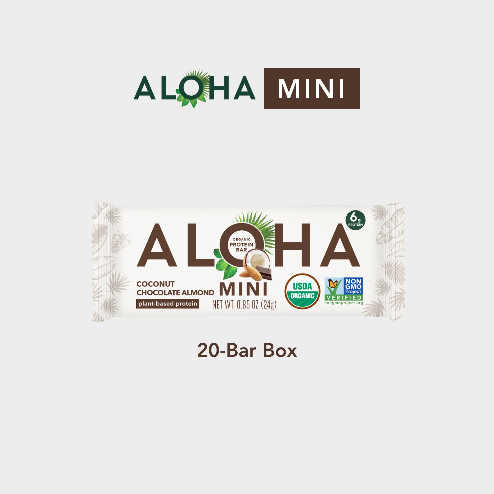 ALOHA etiqueta con certificaciones orgánicas y beneficios nutricionales