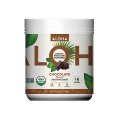 ALOHA frente de la lata chocolate, presentación reciclable y práctica
