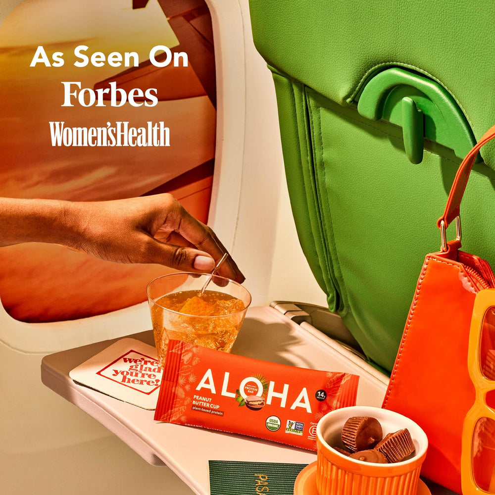 ALOHA ingredientes orgánicos: cacahuate, semillas de calabaza y arroz integral, fuente de proteína vegetal