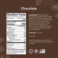 ALOHA textura del polvo con cacao visible, mezcla suave y sabrosa