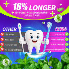 ALOSALUT pick y limpiador de lengua integrado, mejor acceso interdental