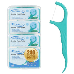 Alosalut caja frontal de 60 floss picks, práctico ahorro