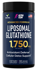 Alpha Flow frente del envase mostrando 120 cápsulas y beneficios