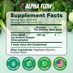Alpha Flow gotas vertidas en un vaso con agua, mezcla rápida y refrescante