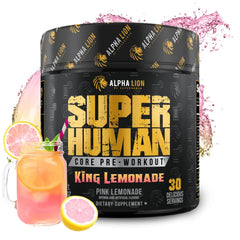 ALPHA LION envase frontal mostrando sabor y beneficios