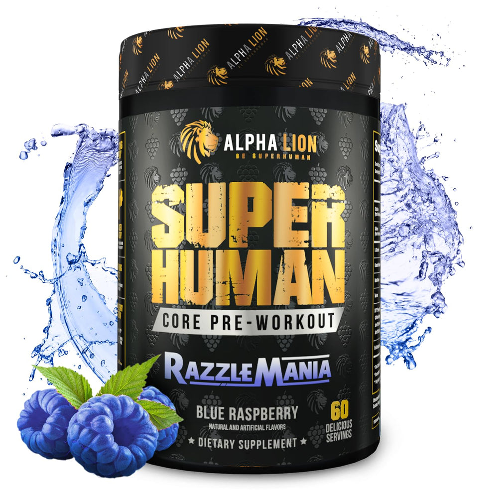 ALPHA LION envase frontal del Core Pre Workout mostrando diseño y sabor