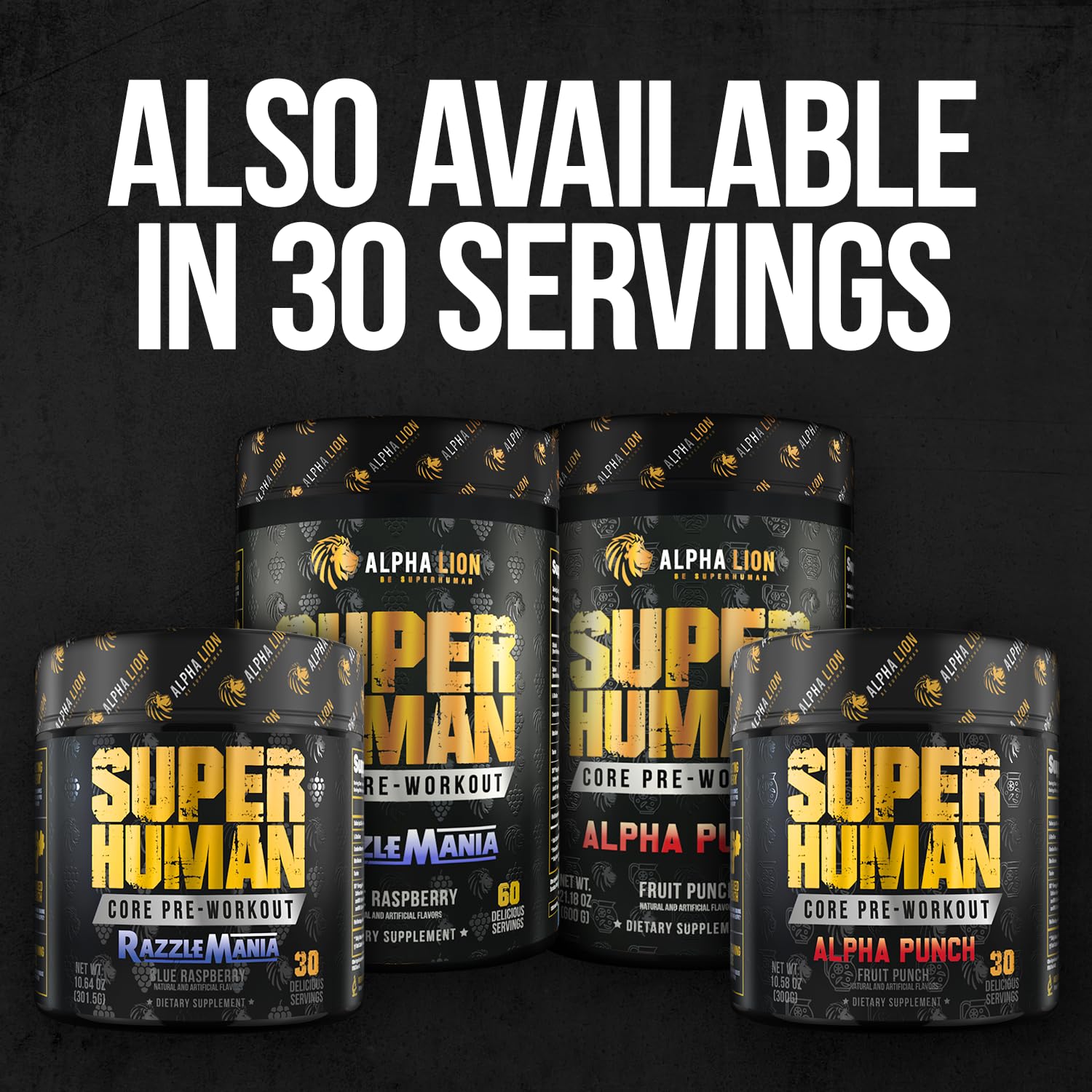 ALPHA LION cucharada medidora con una porción de Core Pre Workout lista para usar
