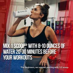 ALPHA LION bebida preparada en vaso para energía sostenida antes de entrenar