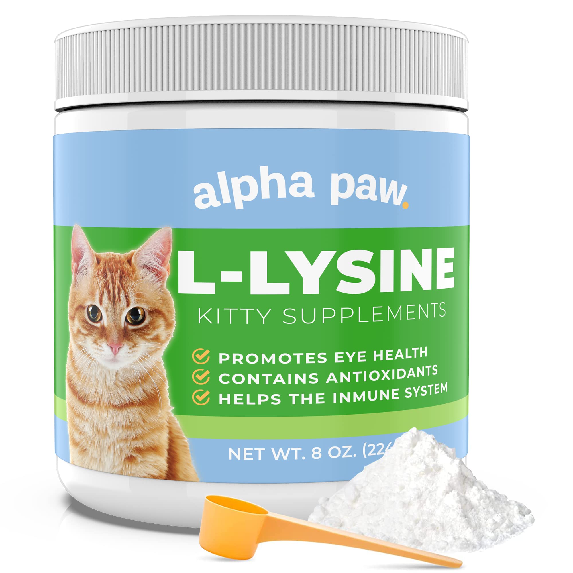 Alpha Paw frente del envase mostrando la marca y cantidad, fácil identificación