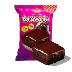 Alpha Prime Prime Bites corte del brownie revelando textura suave y húmeda, disfrute similar a horneado