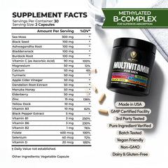 Alpha Tribe etiqueta con lista de ingredientes destacando transparencia y calidad