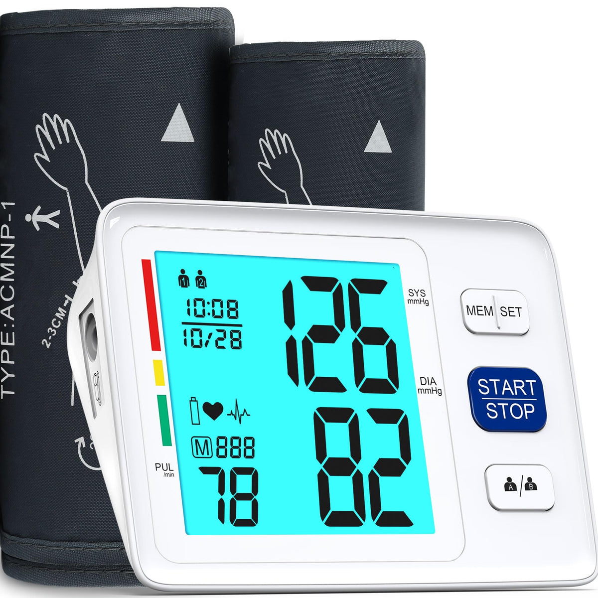 AlphaMed monitor frontal con pantalla grande legible y uso sencillo