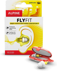 Alpine FlyFit vista frontal del empaque mostrando contenido y beneficios