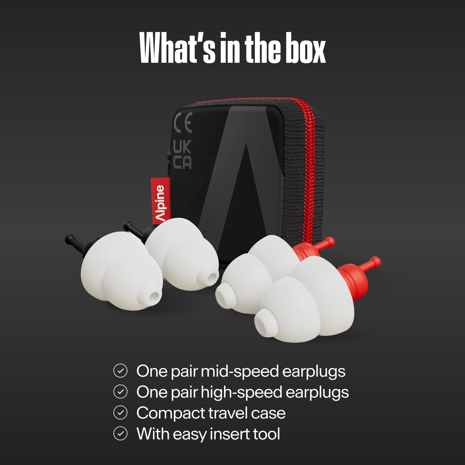 Alpine MotoSafe estuche de transporte que protege los tapones entre rutas