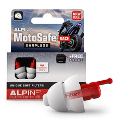 Alpine MotoSafe Race vista frontal mostrando diseño y perfil cómodo