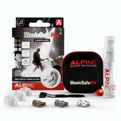 Alpine MusicSafe Pro frontal mostrando diseño transparente y ajuste cómodo