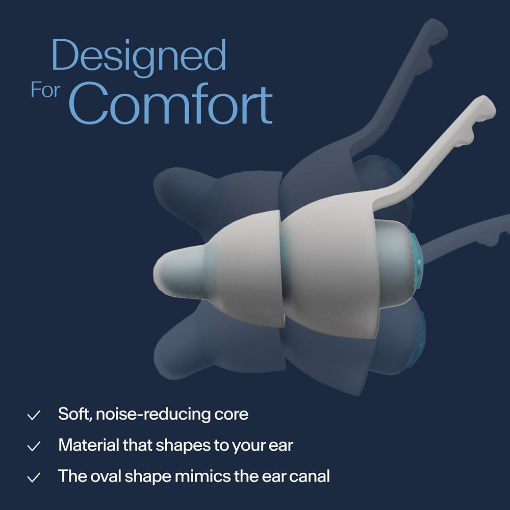 Alpine SleepDeep tapones en oreja mientras persona duerme de lado, mejor sueño