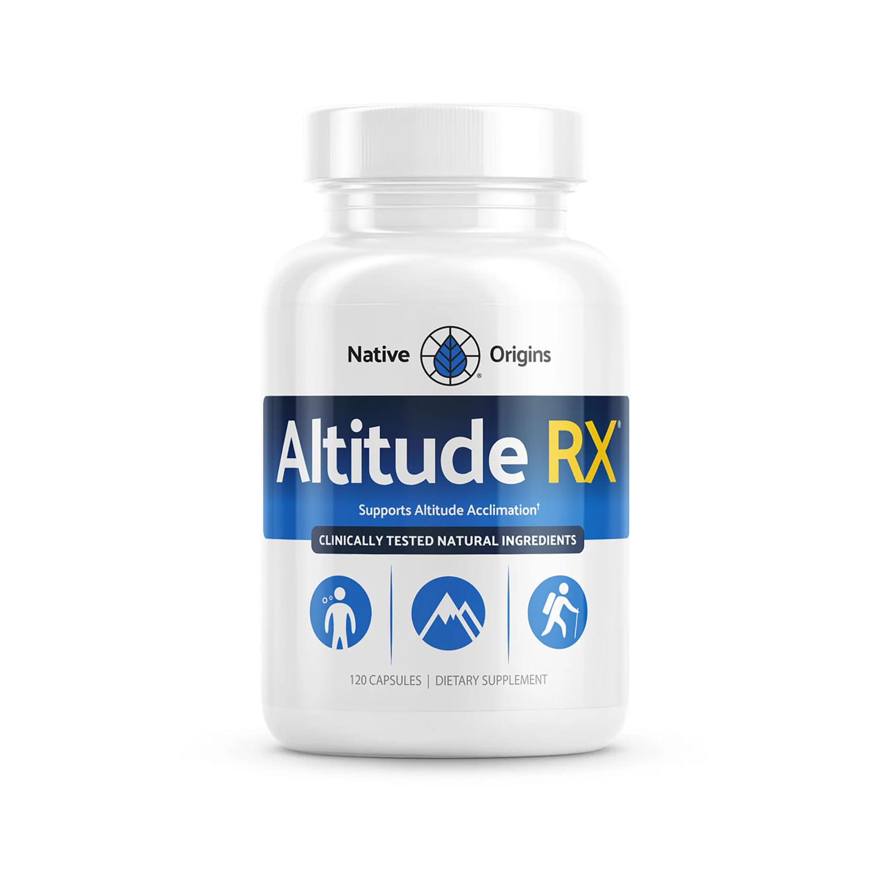 Envase Altitude RX OxyBoost Complex mostrando frente y cantidad de 60 servicios como beneficio práctico