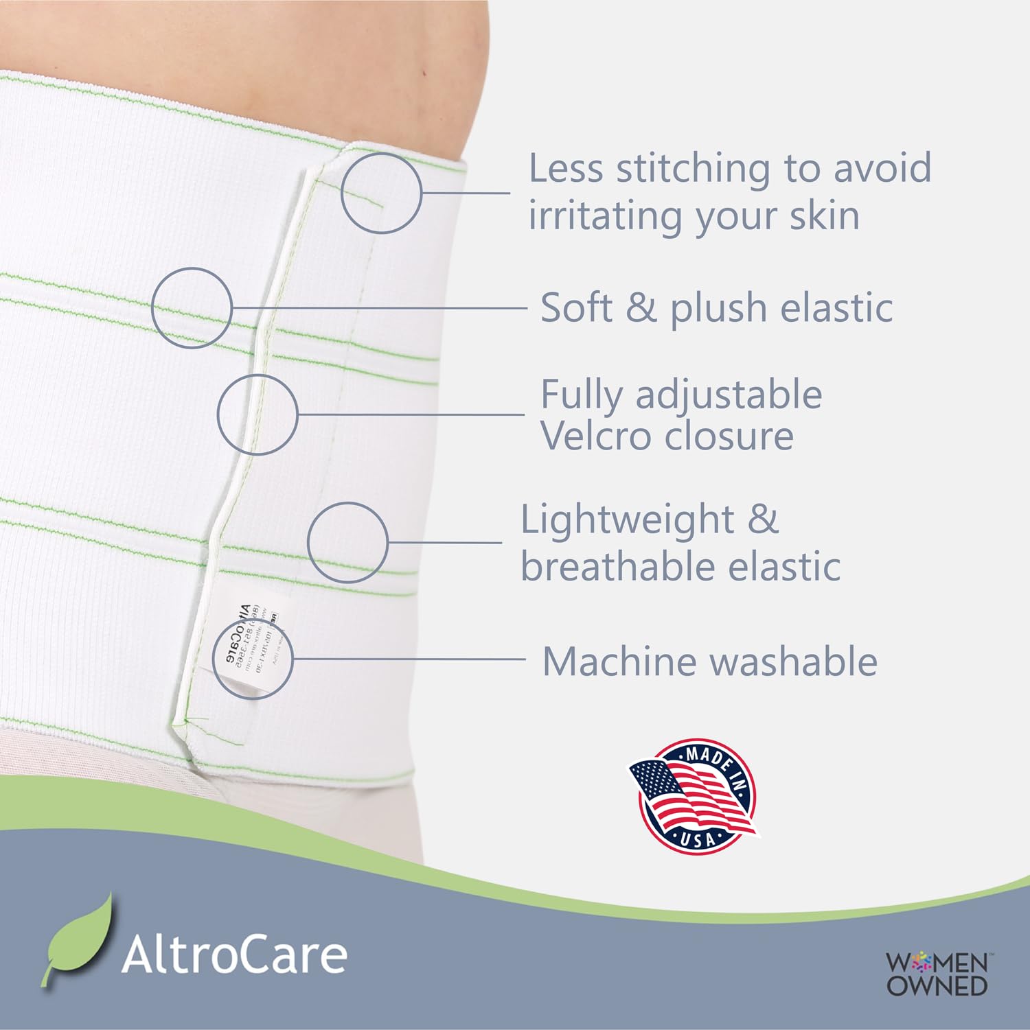 AltroCare comparativa de talla L/XL con cinta métrica demostrando rango 45-60"