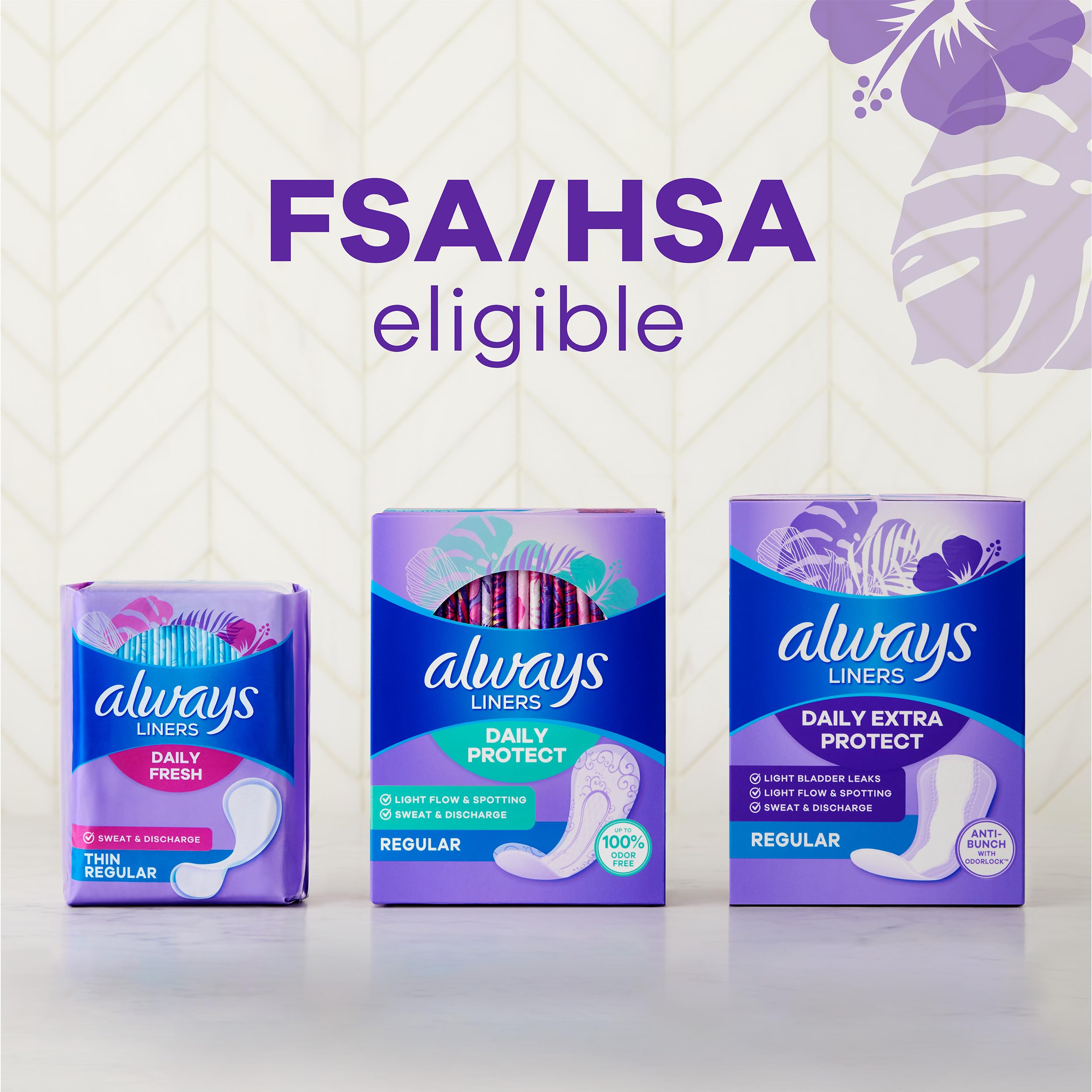 Always empaque indicando producto sin perfume para pieles sensibles