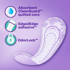 Always detalle del núcleo CleanGuard que absorbe humedad y neutraliza olor