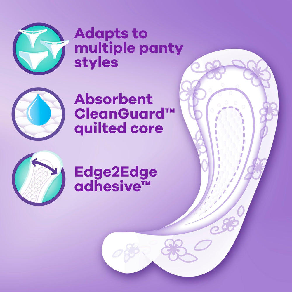 Detalle del núcleo Cleanguard de Always que absorbe humedad y controla olores