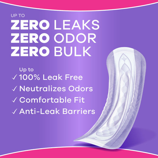 Always Discreet almohadilla en primer plano con ajuste cómodo y seguridad