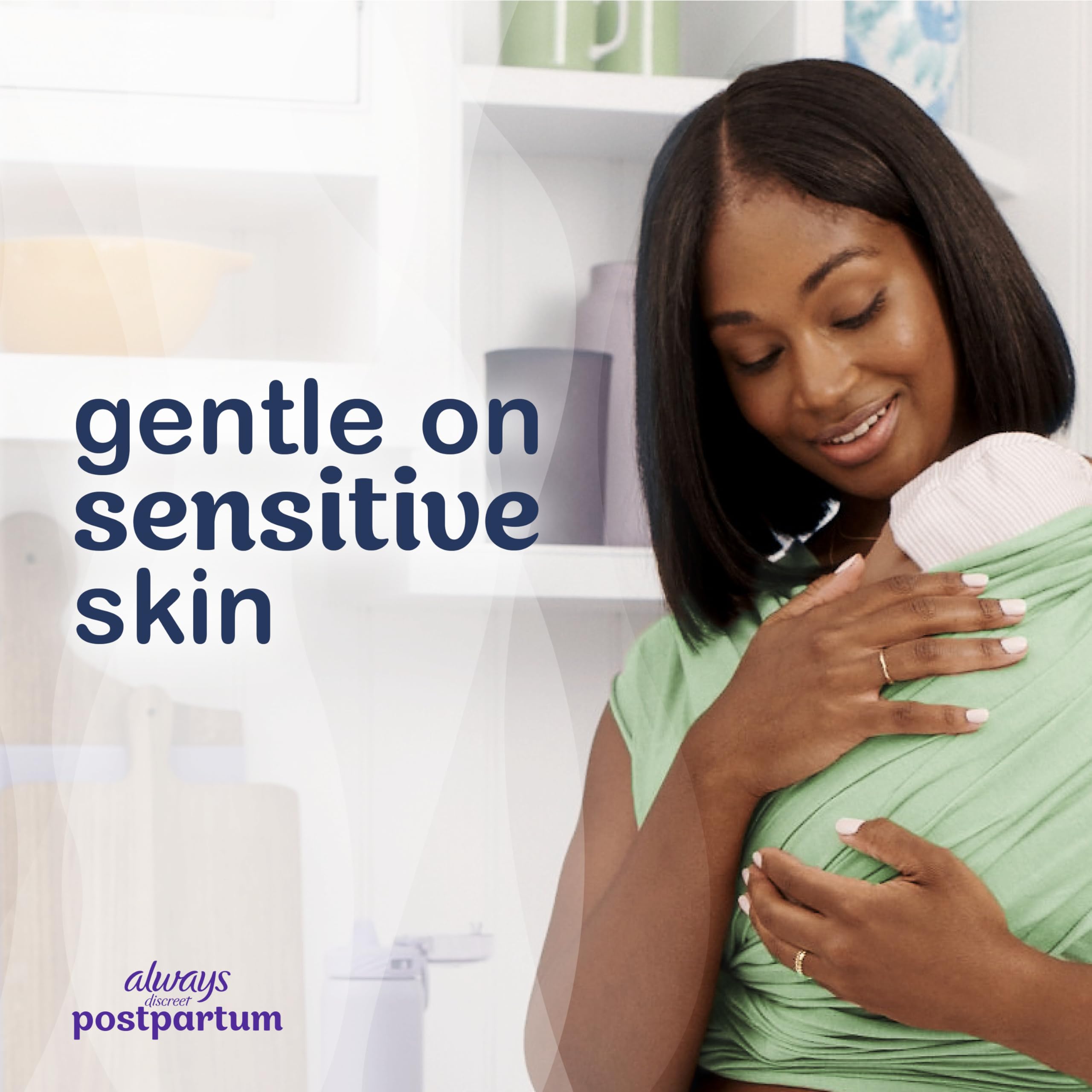 Always Discreet bordes con guardas anti‑fuga protegen contra derrames laterales
