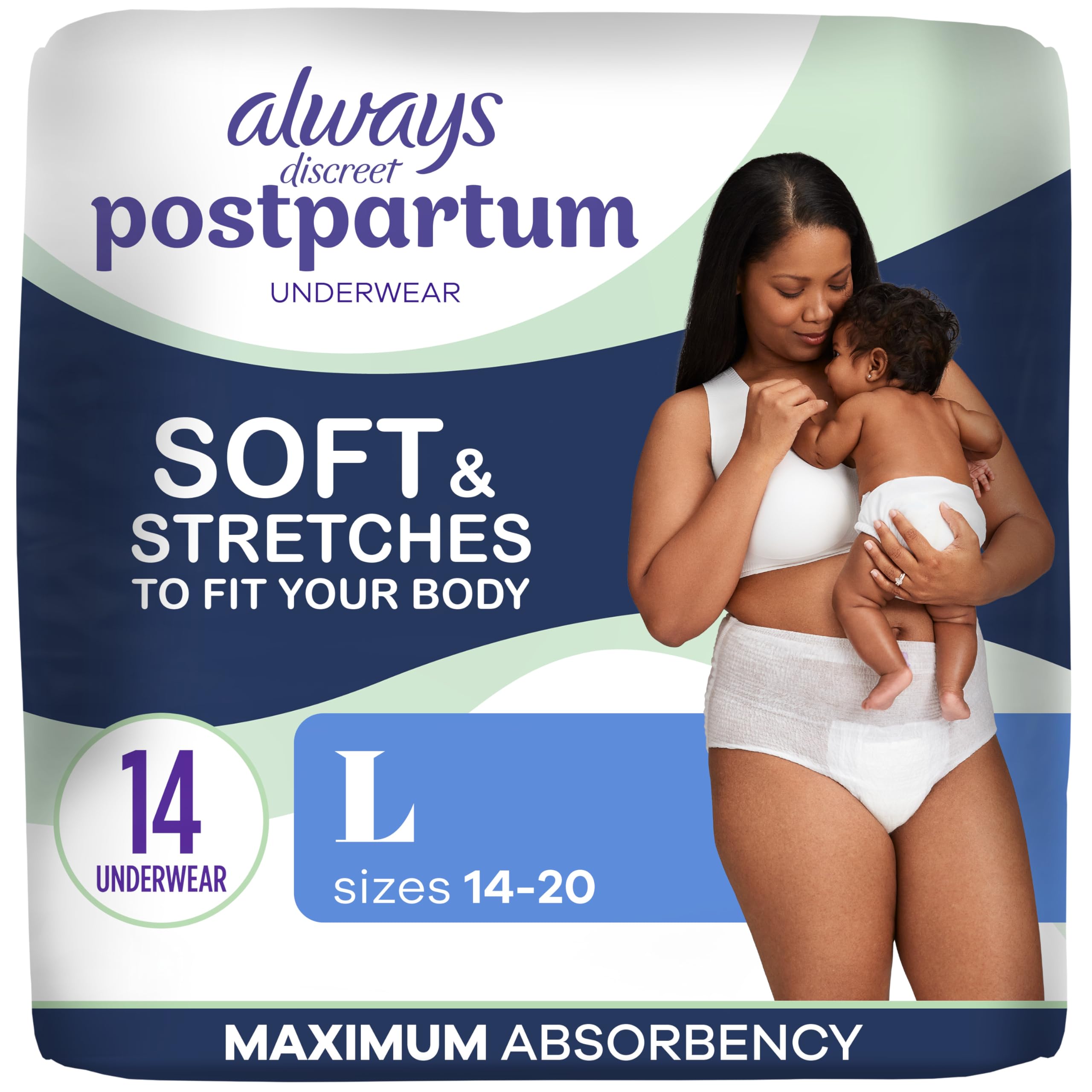 Always Discreet braga frontal mostrando diseño discreto y confort