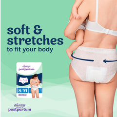 Always Discreet detalle de costuras elásticas para ajuste cómodo y seguro