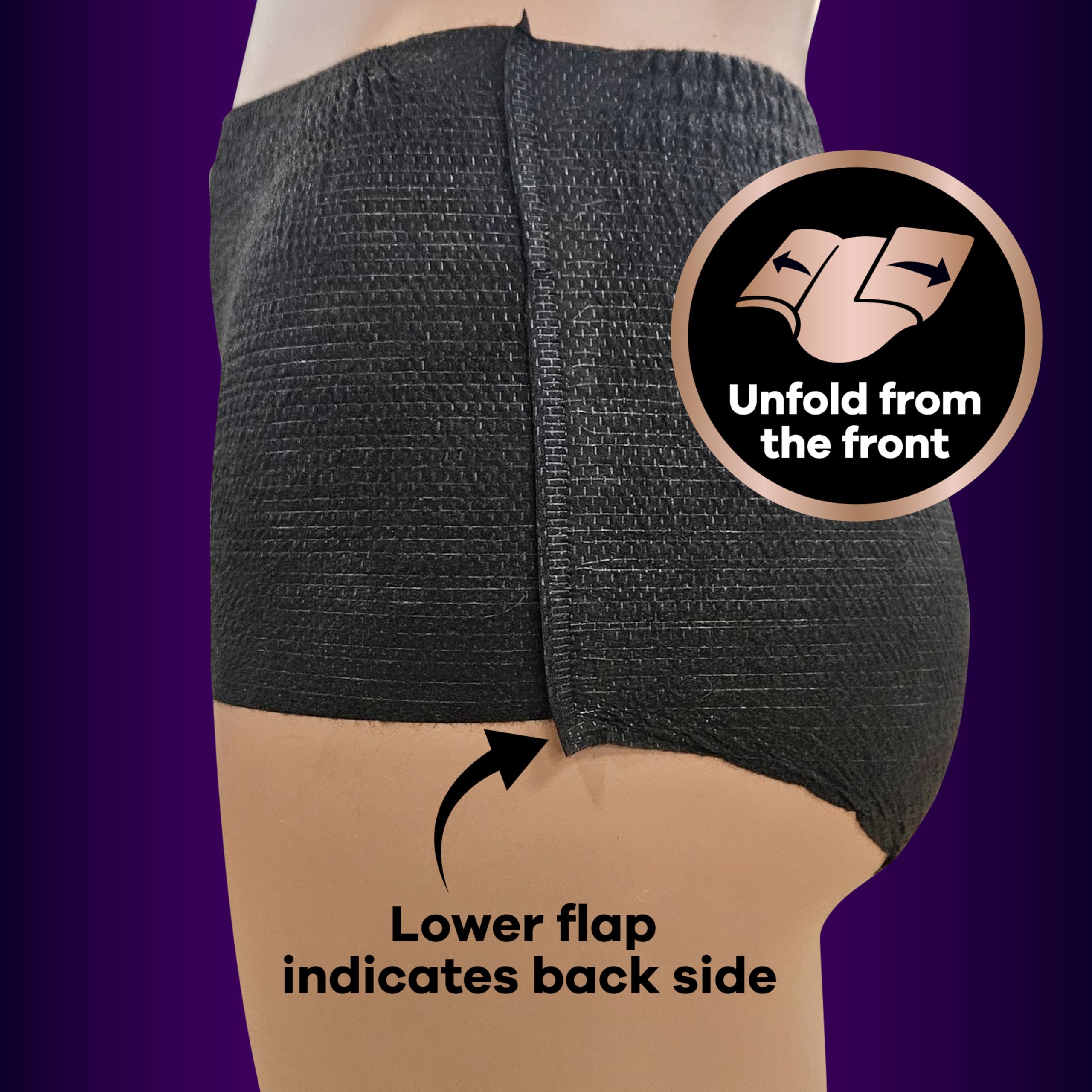 Always Discreet puesta como ropa interior bajo falda para discreción