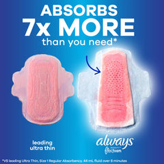 Always Infinity superficie transpirable que mantiene la piel más seca y fresca