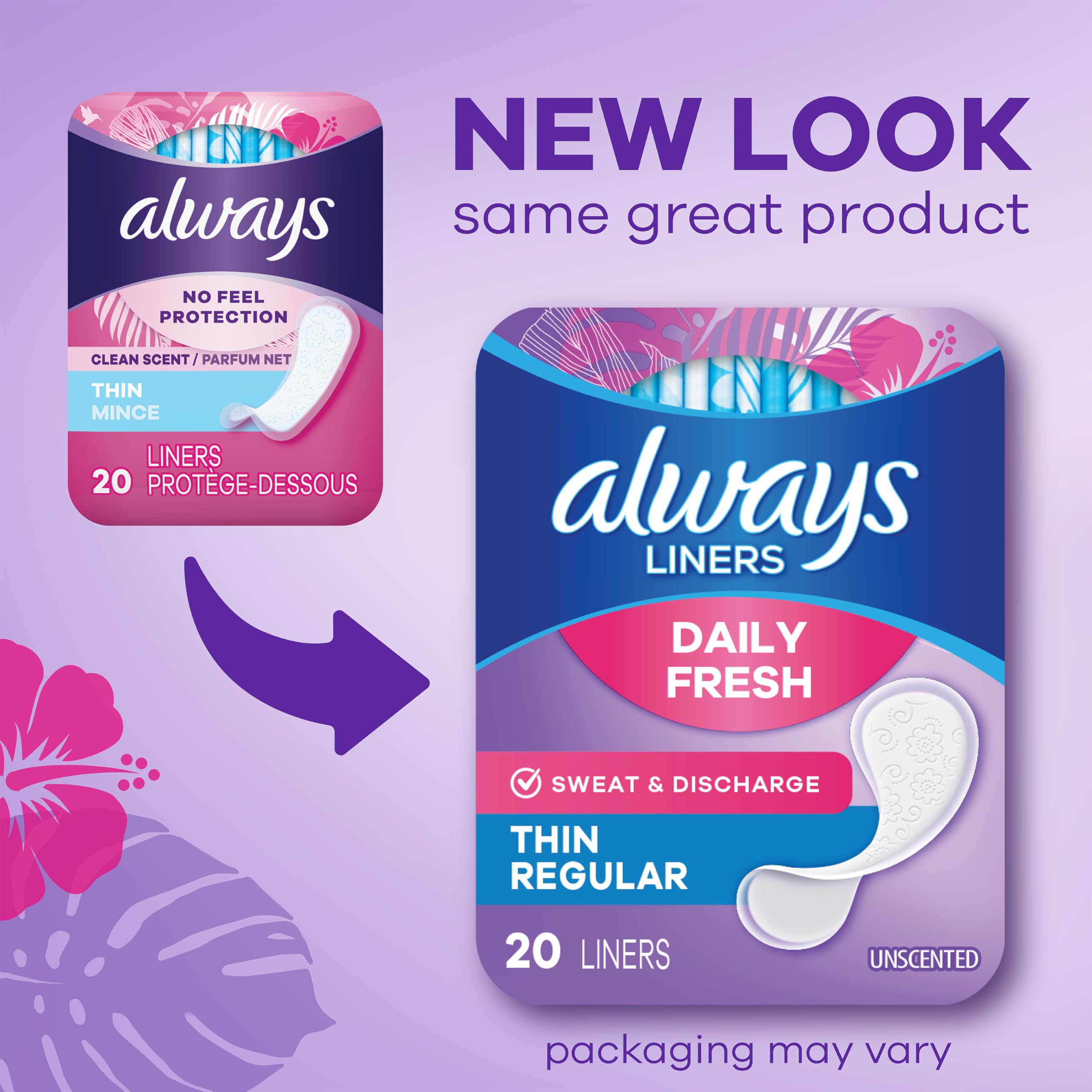 Always envase abierto con protectores visibles y facilidad de acceso