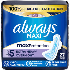 Always vista frontal del empaque mostrando 27 unidades y beneficios