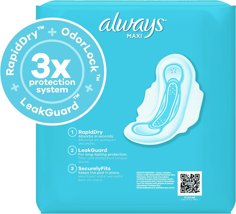 Always primer plano del núcleo LeakGuard que absorbe rápidamente