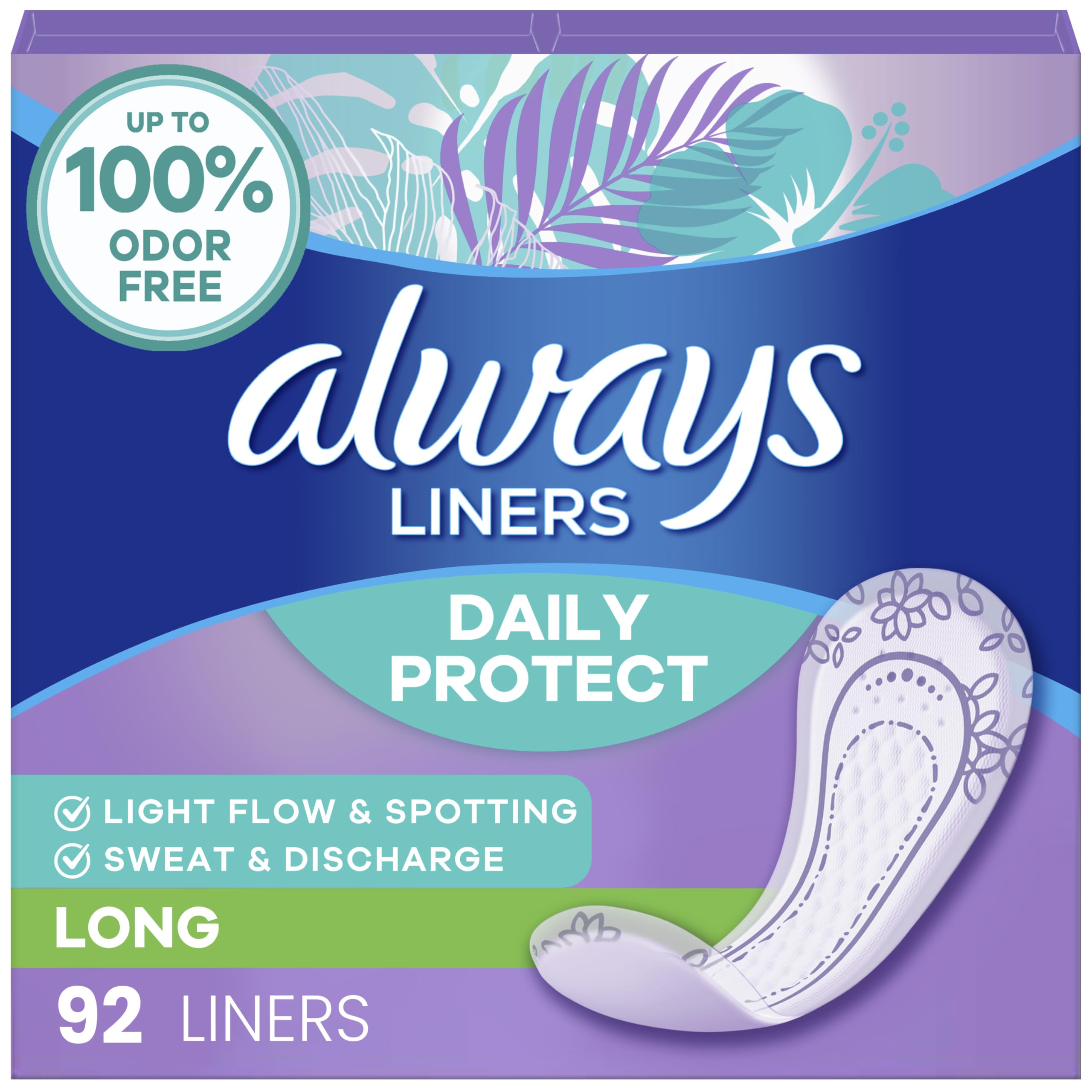 Always envase frontal que muestra 92 unidades y protección diaria